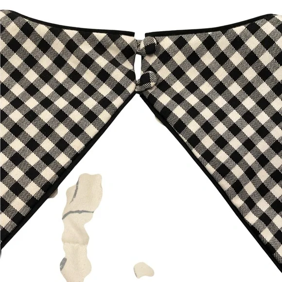 White House Black Market Sleeveless Black/White Gingham Sheath Dress Size 8 - Picture 8 of 12